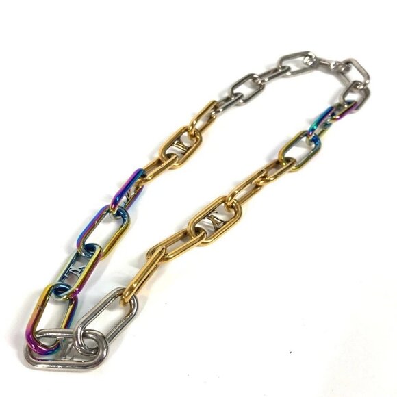 LOUIS VUITTON M80177 Collier Signature Chain Accessories Necklace - Picture 2 of 11